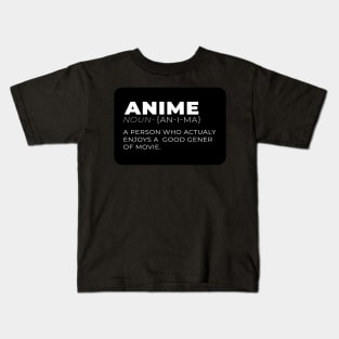 Trendy Anime Definition Text Design Kids T-Shirt